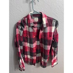 J Crew Slim Plaid Flannel Long Sleeve Men's Size Medium Vintage